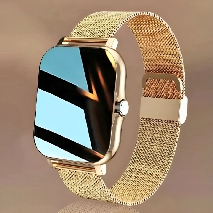 Unisex smart watch fitness tracker with Bluetooth calling, health monitor, and activity tracking features.