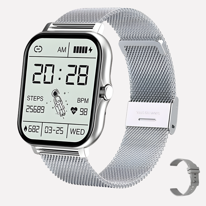 Advanced unisex smartwatch: GPS for tracking, SOS for emergencies, and communication tech. A smart wearable for daily safety.