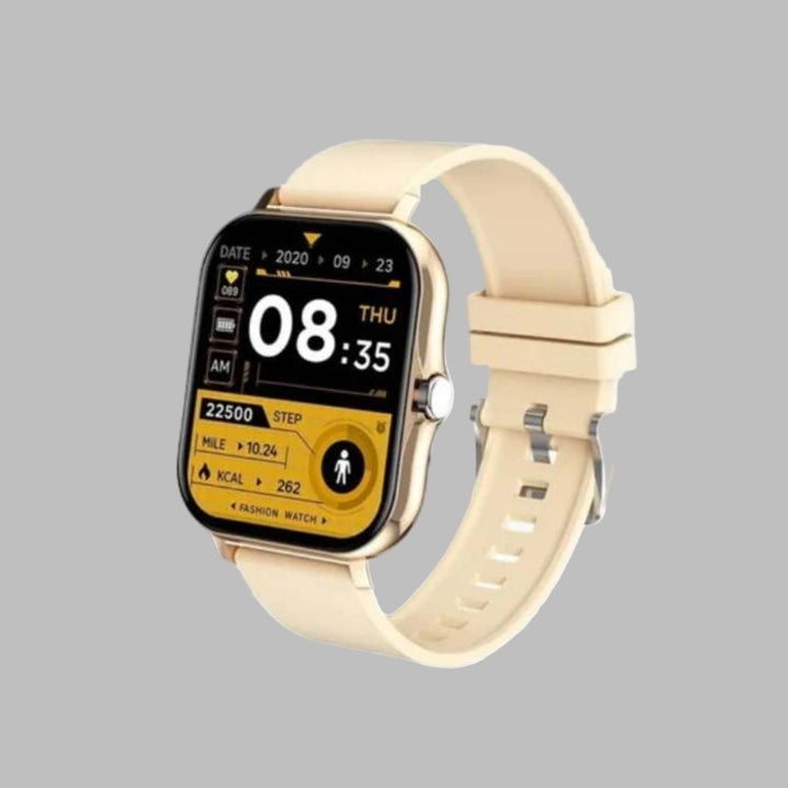 Sleek unisex smartwatch, wearable tech with Bluetooth connectivity, sleep monitor, and health tracking features.