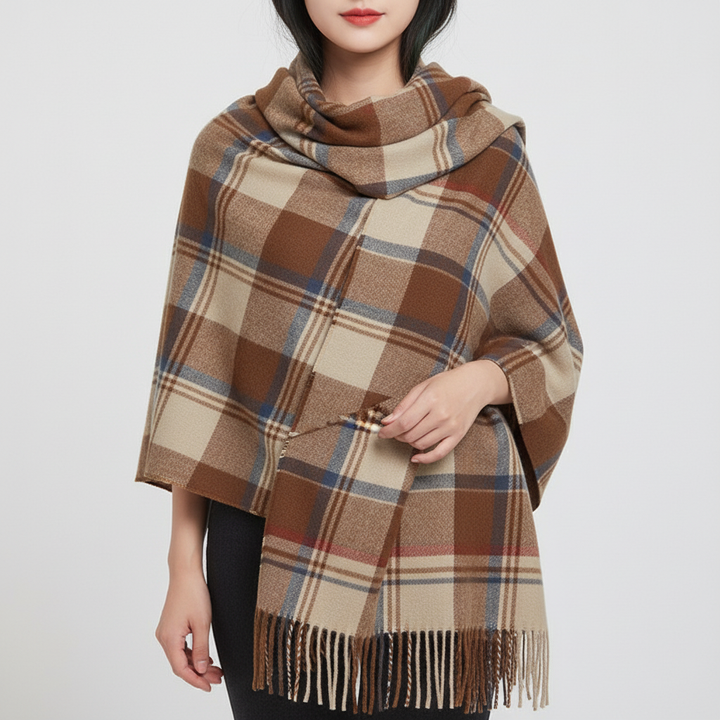 Warm and soft cashmere scarf, diamond pattern, draped beautifully, ideal for cold weather, unisex.