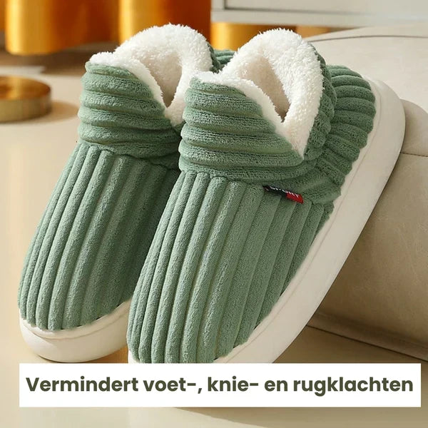 Cozy WarmHaven indoor footwear, soft and warm slippers for ultimate comfort around the house.