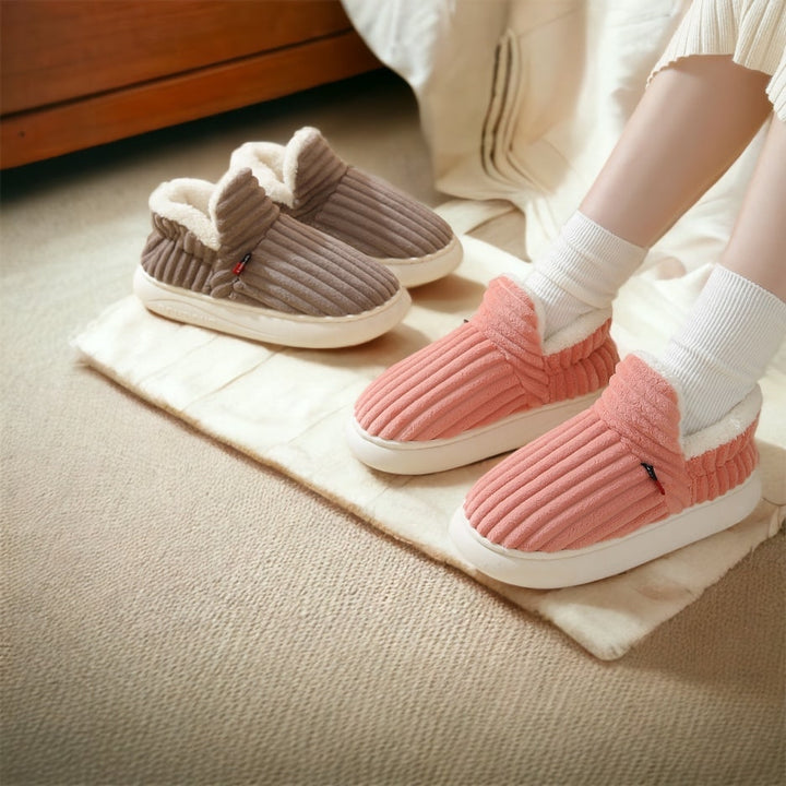 Unisex ultra-soft warm slippers, perfect gift for comfortable indoor winter lounging.