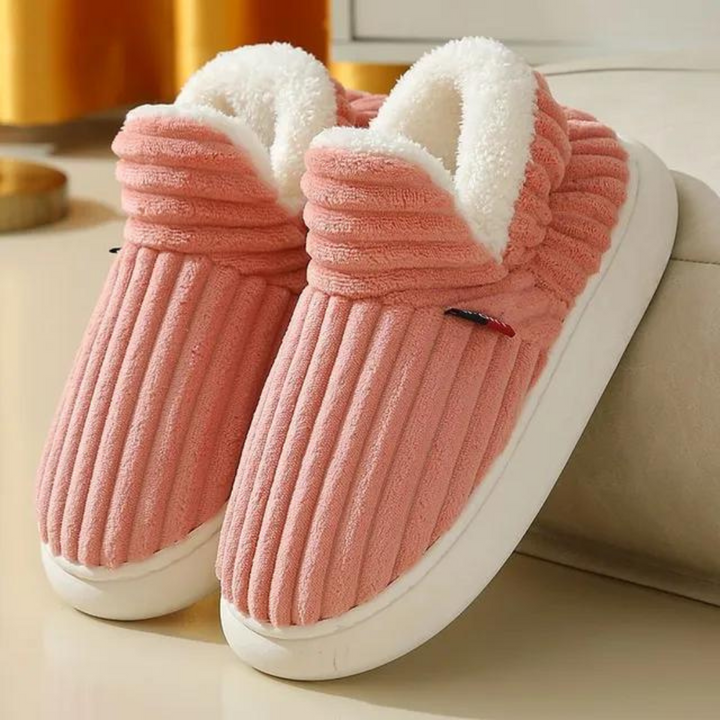 Soft unisex WarmHaven slippers, ideal for warm, comfortable indoor use and relaxation at home.
