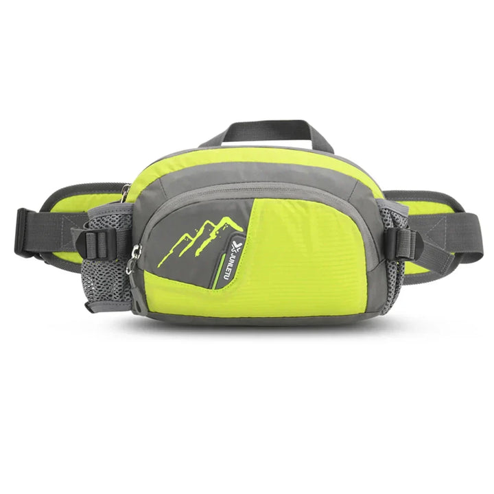 Lightweight unisex sport hip bag with an adjustable strap & secure bottle holder for essentials.