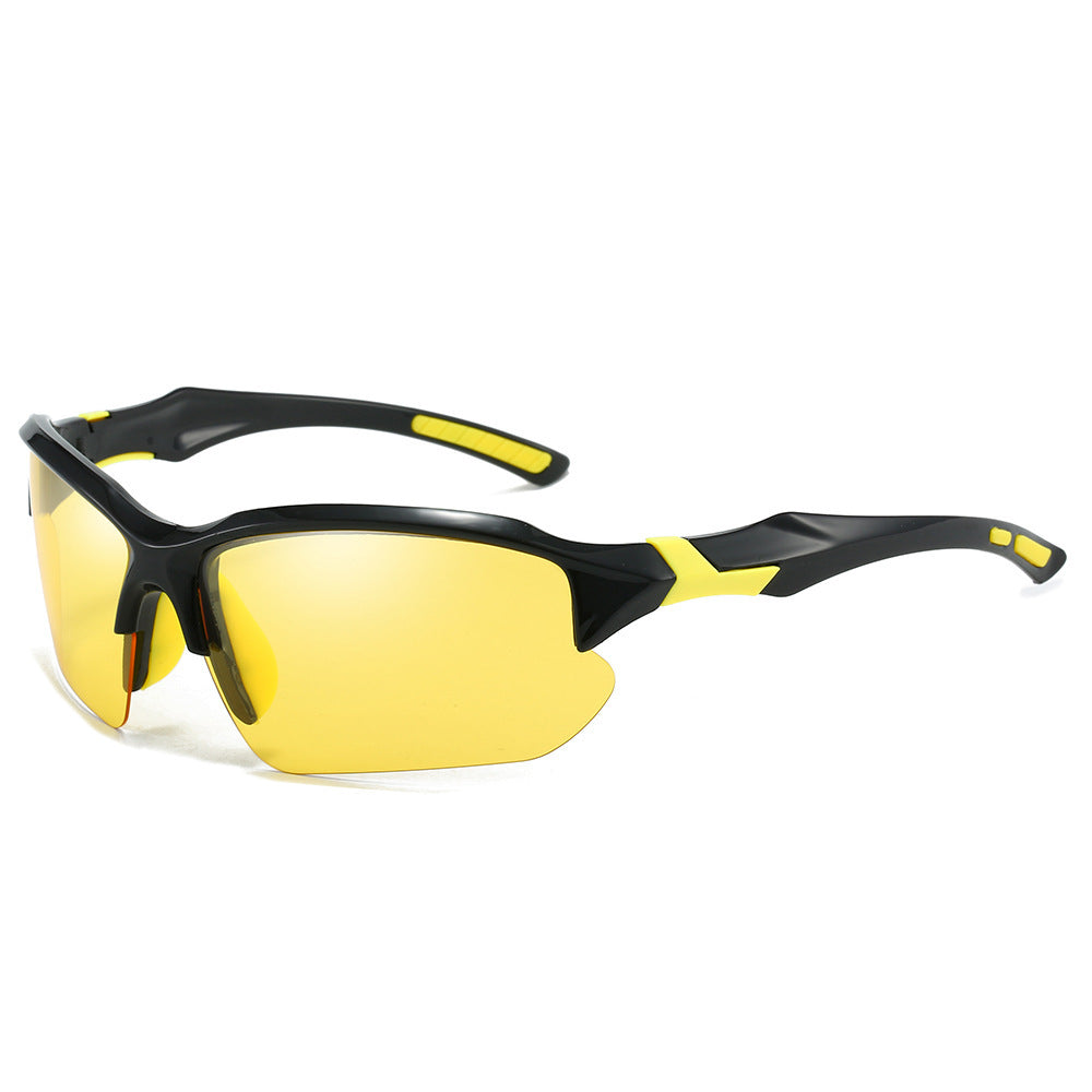 Lightweight athletic sunglasses: polarized lenses for cycling, running, driving & maximum UV protection.