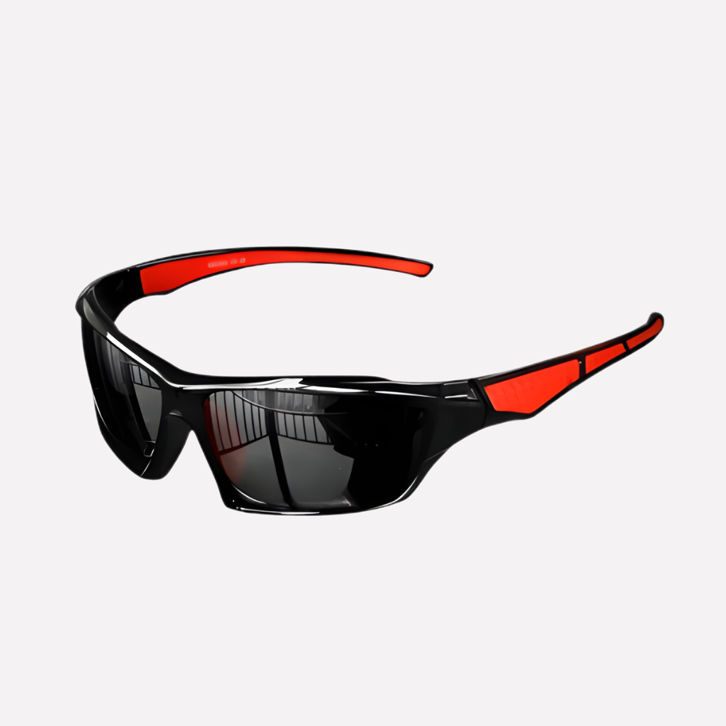 Green unisex sports wrap eyewear, featuring polarized UV400 lenses for optimal sun protection and clarity.