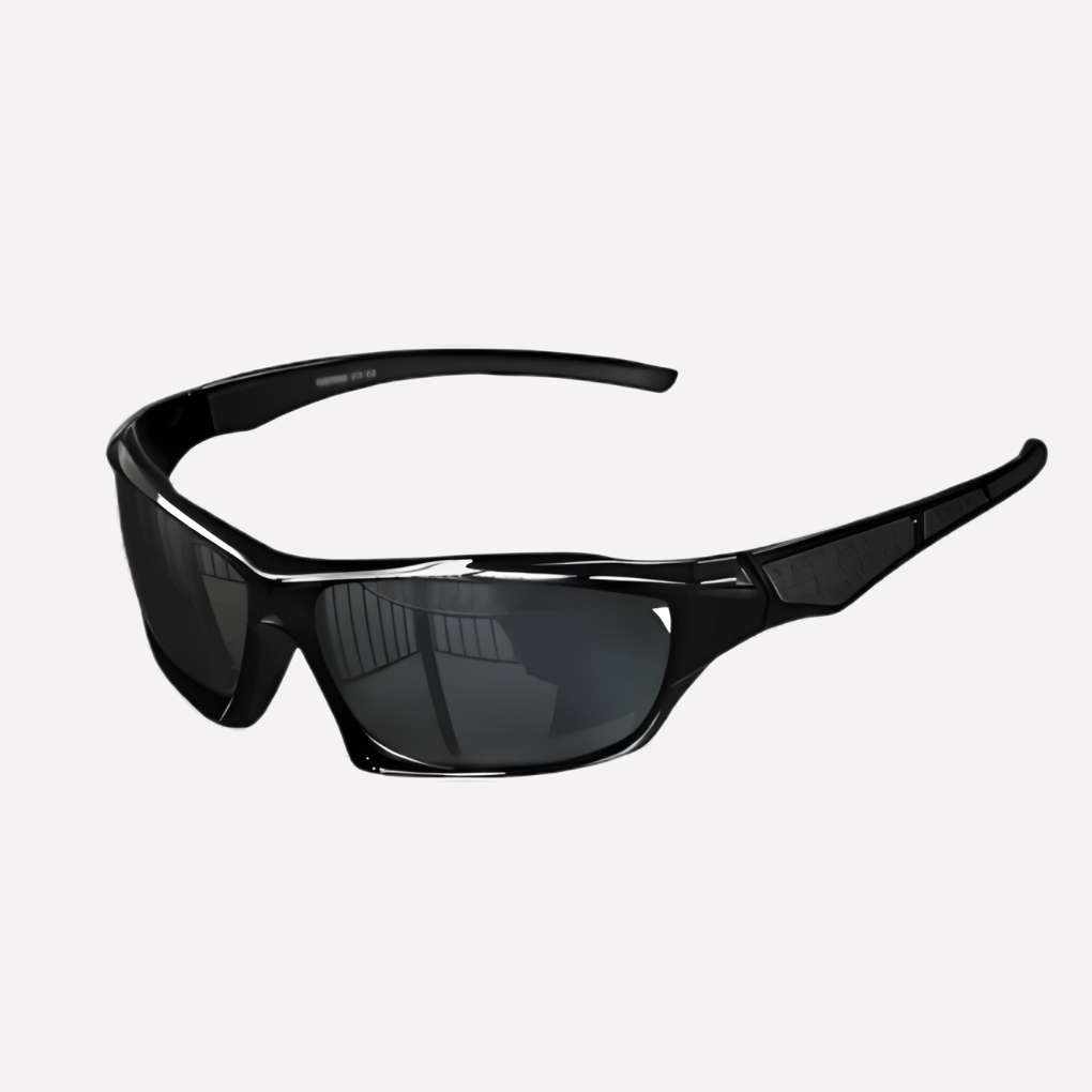 Yellow sports wrap sunglasses with polarized UV400 lenses, designed for superior outdoor performance & glare control.