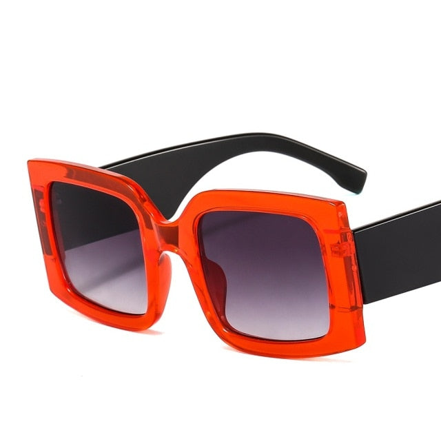 Polycarbonate square fashion eyewear. Stylish unisex shades with colorful lenses & anti-glare.