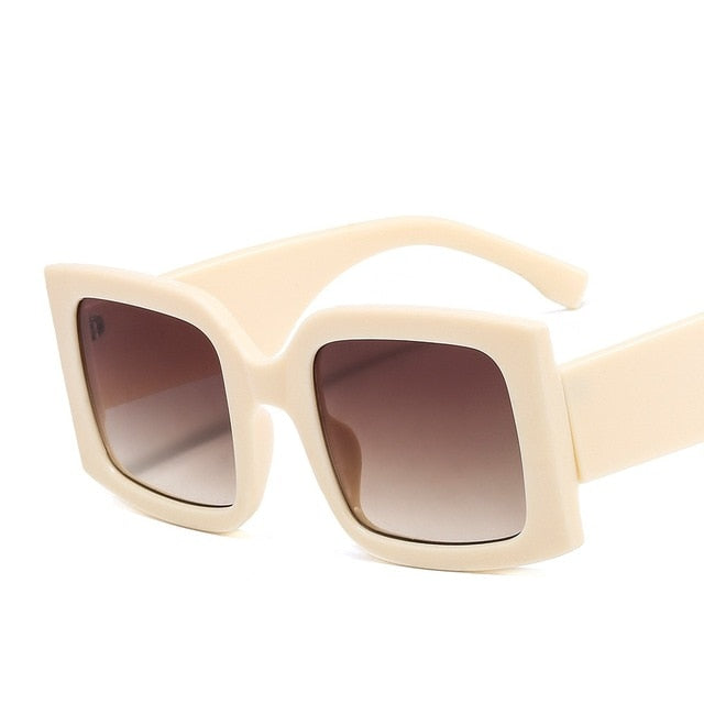 Colorful lens square sunglasses, stylish and unisex. Provides full UV protection for fashion eyewear.