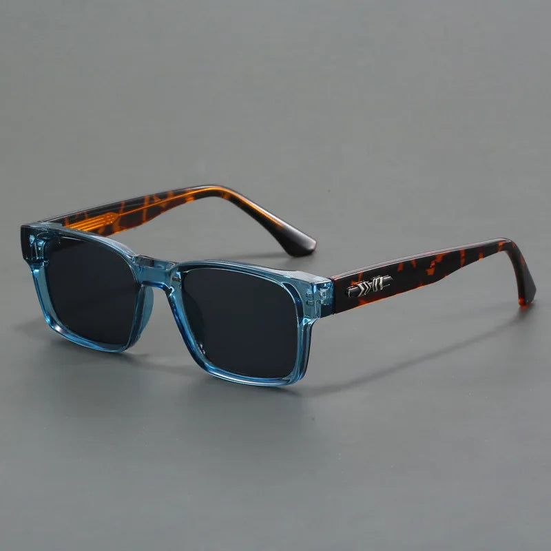 Unisex square frame sunglasses with UV eye protection, perfect for summer.