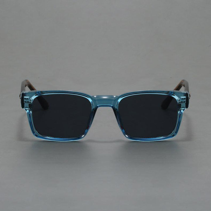 Retro tortoise square frame shades, unisex, offering anti-glare UV protection.