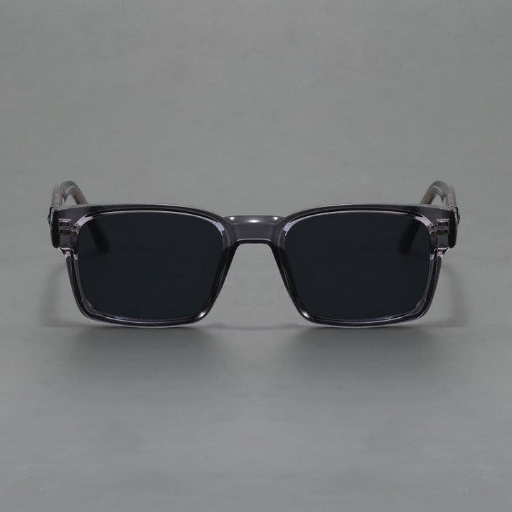 Stylish unisex eyewear: square frame sunglasses with full UV eye protection.