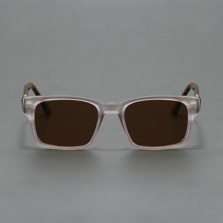 Retro leopard print square frame sunglasses, unisex, ideal for summer travel.