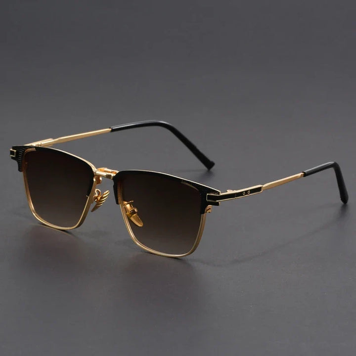 Stylish unisex square sunglasses with sleek metal accents. Lightweight modern shades offering UV eye protection.