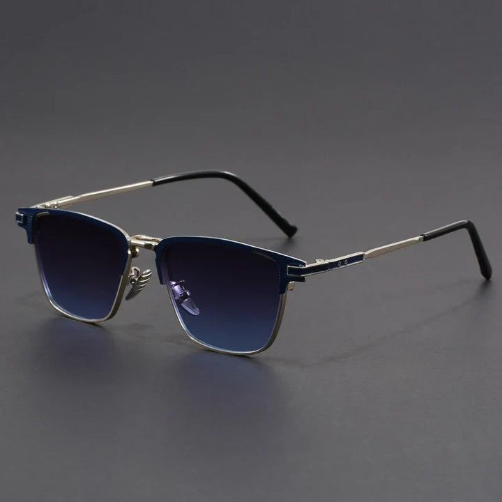 Chic unisex square sunglasses with UV protection. Lightweight modern shades featuring stylish metal accents for eye care.