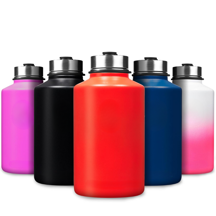 Everyday hydration: durable, leak-proof stainless steel water bottle with straw.
