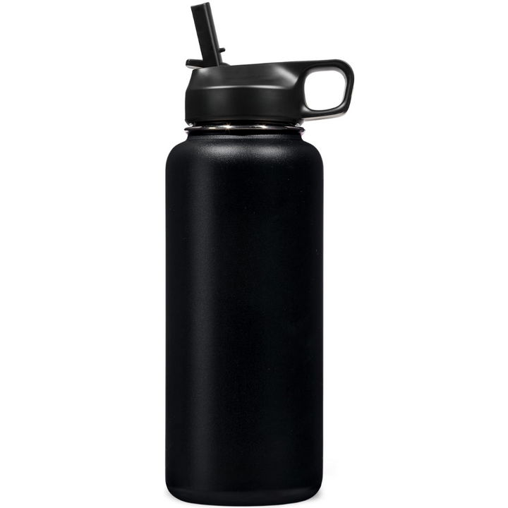 Stylish unisex travel mug with straw, made from high-quality stainless steel.