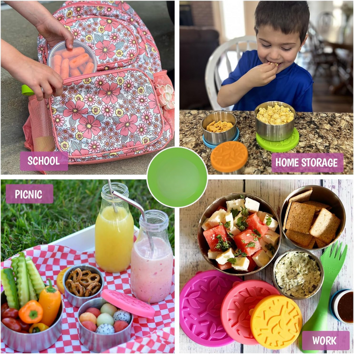 Healthy meal prep done right. Unisex stainless steel container set with 3 portable, eco-friendly food boxes.