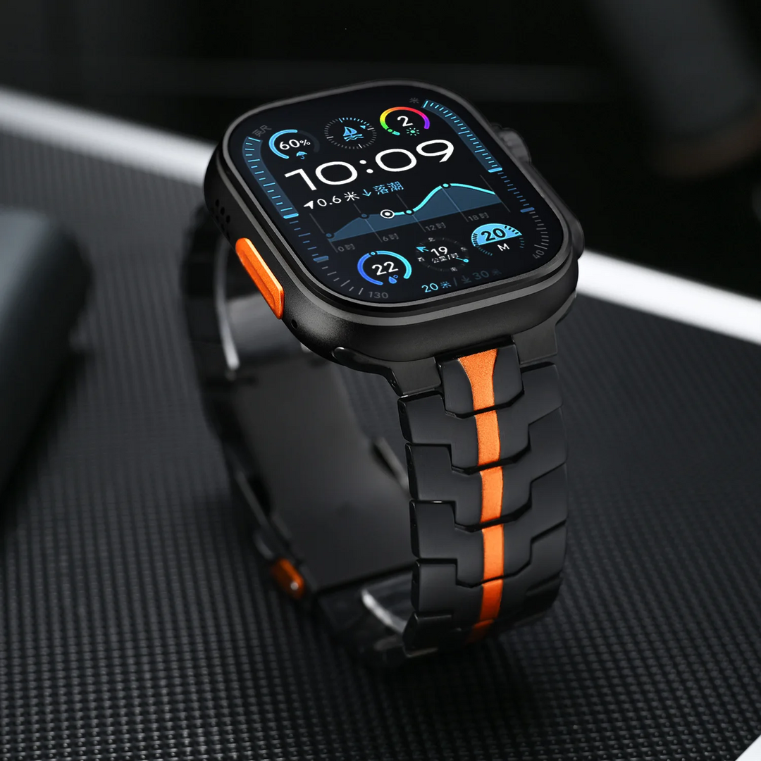 Adjustable quick release stainless steel smartwatch band. Luxurious, durable metal strap for smartwatches.