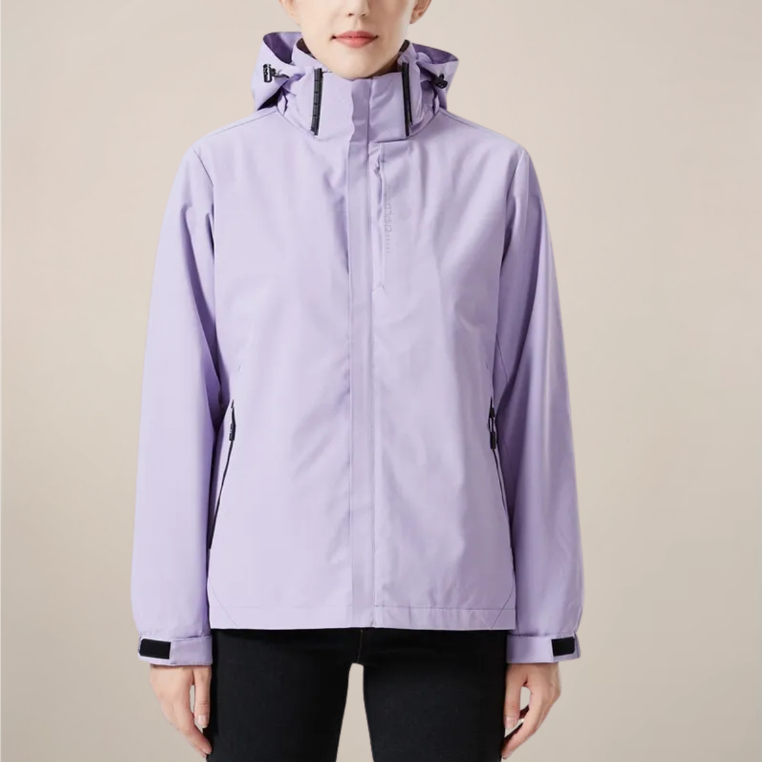 Stylish unisex windbreaker jacket. Full-zip, stand collar design offers lightweight protection for outdoor spring & autumn activities.