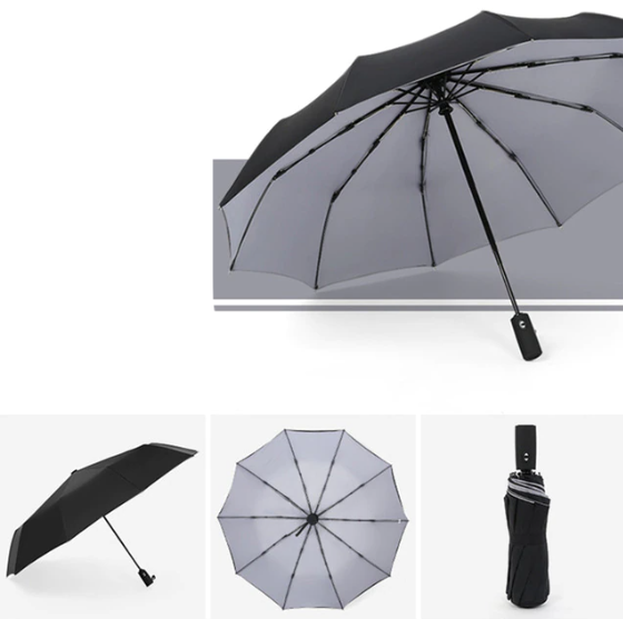 Windproof folding umbrella, unisex, with a protective sleeve, ready for on-the-go rain protection