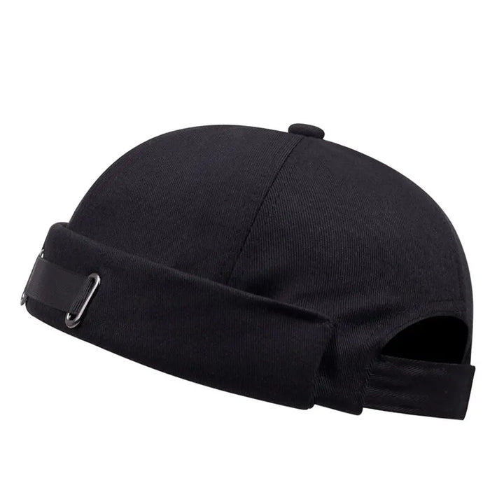 Comfortable black streetwear beanie with eye-catching shark embroidery. Adjustable for a unisex fit.