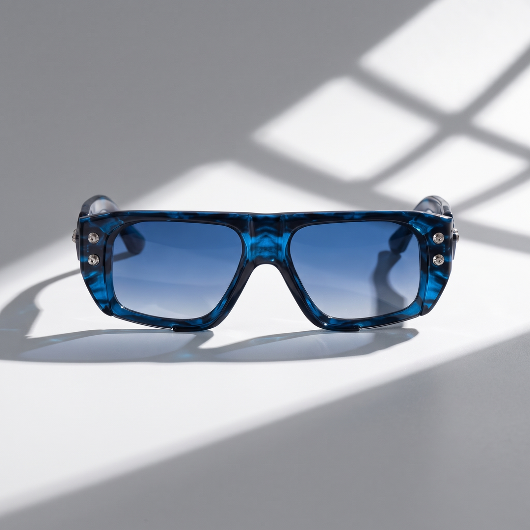 Unisex stylish sunglasses with UV protection and crystal embellishments.