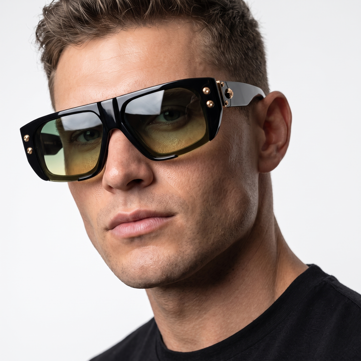 Glamorous unisex sunglasses, featuring crystal embellishments & superior UV protection.