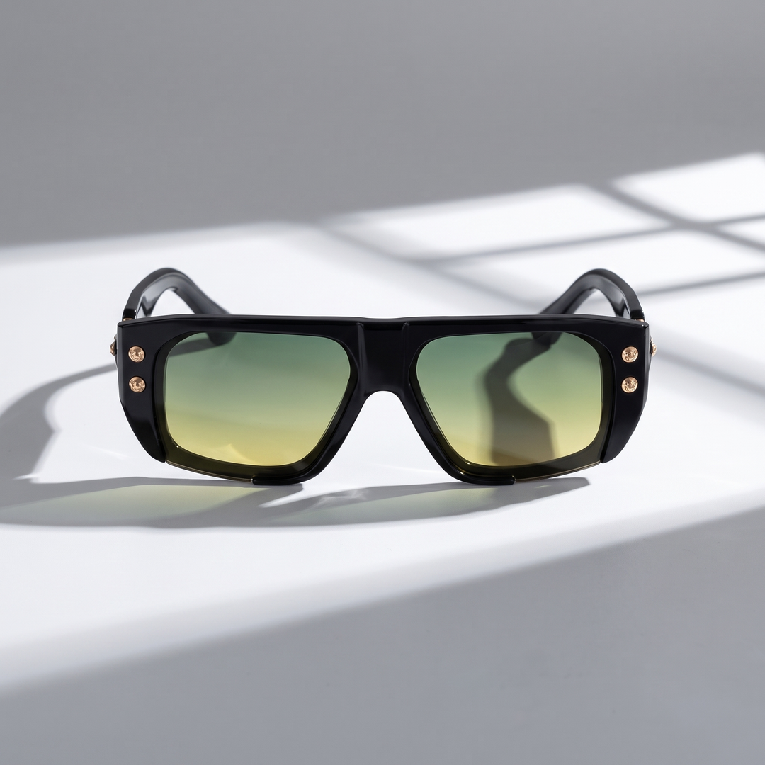 Stylish unisex fashion accessory: crystal-embellished UV protection sunglasses.
