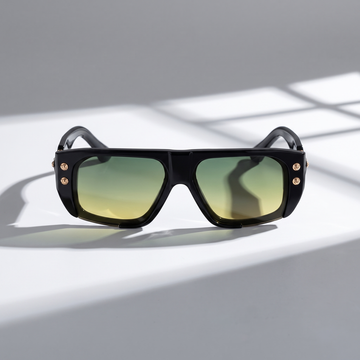 Stylish unisex fashion accessory: crystal-embellished UV protection sunglasses.