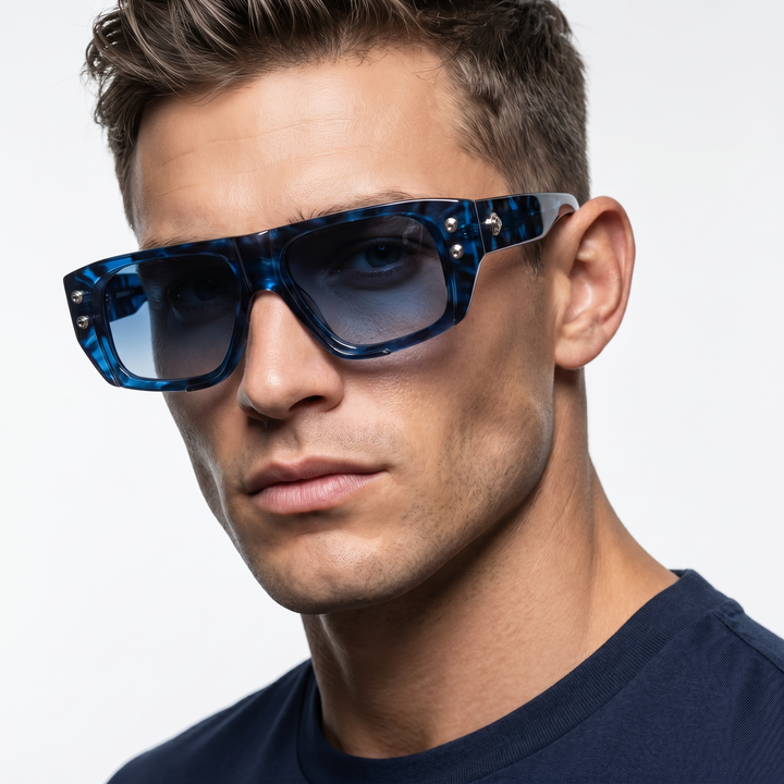 Statement unisex sunglasses with dazzling crystal embellishments & essential UV protection.