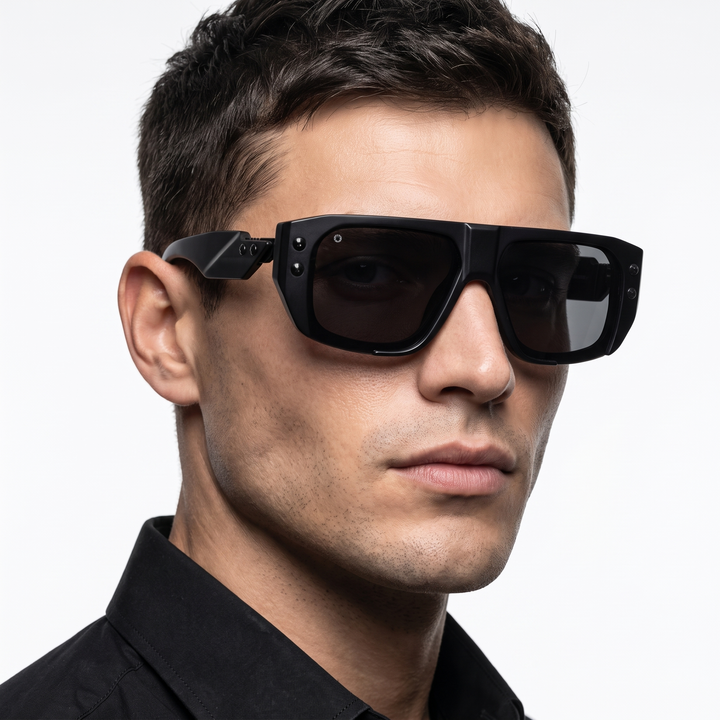 Premium UV protection sunglasses, elegantly embellished with crystals, perfect for unisex style.