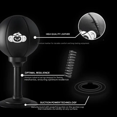 Portable unisex suction cup punching ball for versatile fitness training. Enhance boxing skills & workout at home.
