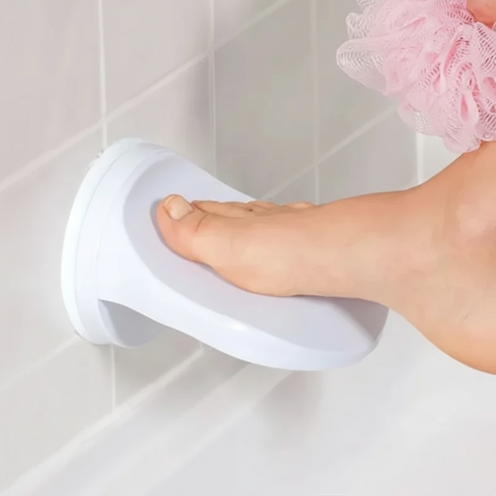 Non-slip shower foot rest holder for razors, excellent bathroom accessory
