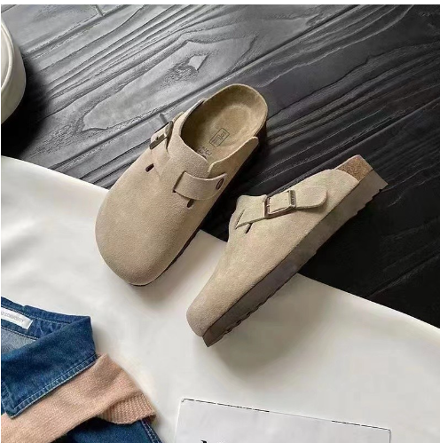 Durable suede slip-on shoes with an adjustable buckle, ideal for everyday casual comfort.