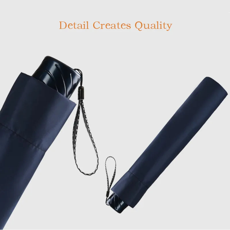 Durable windproof folding umbrella, unisex & large, offers strong weather protection for families on windy days.