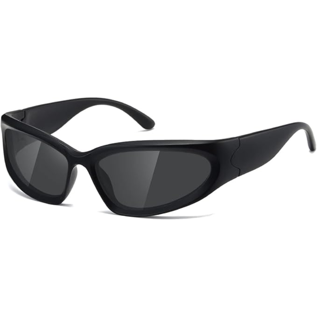 Unisex SwiftWrap polarized sports sunglasses, black frame, for outdoor activities