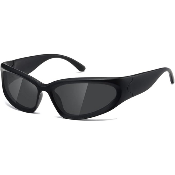 Unisex SwiftWrap polarized sports sunglasses, black frame, for outdoor activities