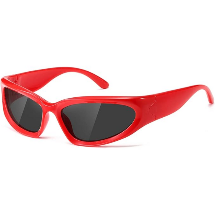 Detail of SwiftWrap polarized sport glasses hinge and temple, durable design