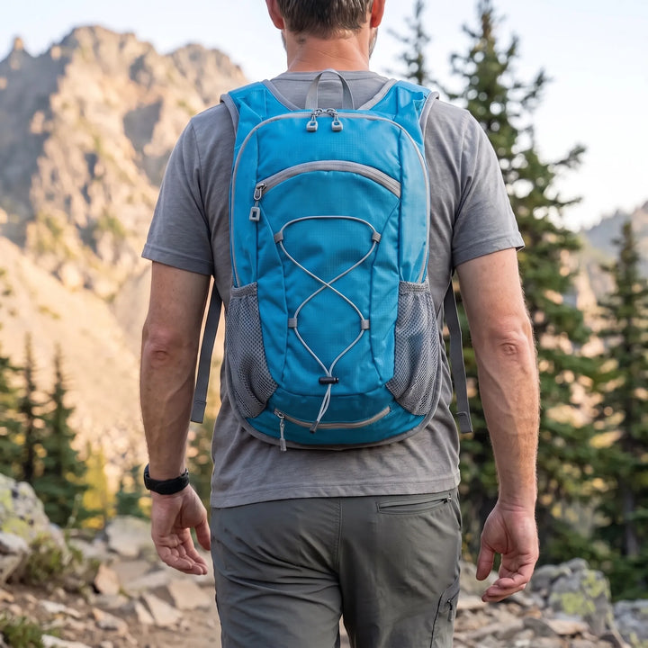 Unisex tactical backpack for outdoor adventures, hiking, and camping. Durable military-style daypack for travel.
