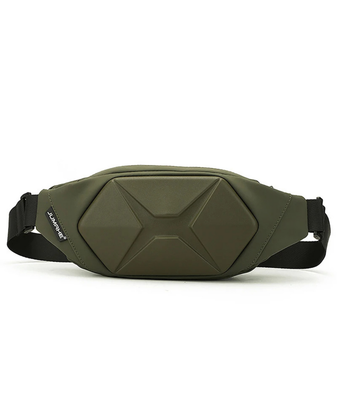 Unisex tactical hardshell crossbody bag, water resistant & anti-theft for urban carry.