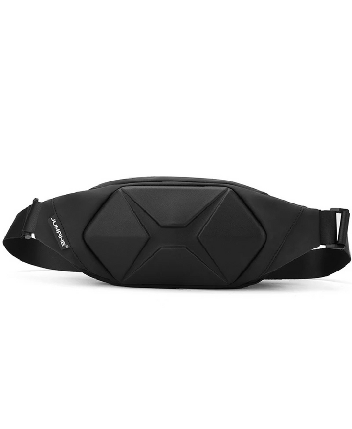 Stylish unisex tactical sling bag, hardshell & water resistant for daily urban carry.