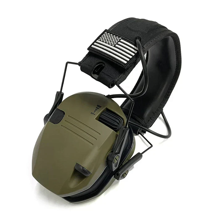 Unisex tactical hearing protection ear muffs for shooting and outdoor safety.