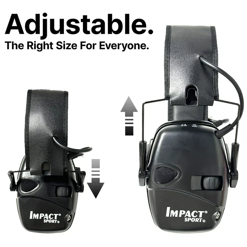 Combat-ready tactical ear muffs, perfect for shooting sports, hunting & outdoor use.