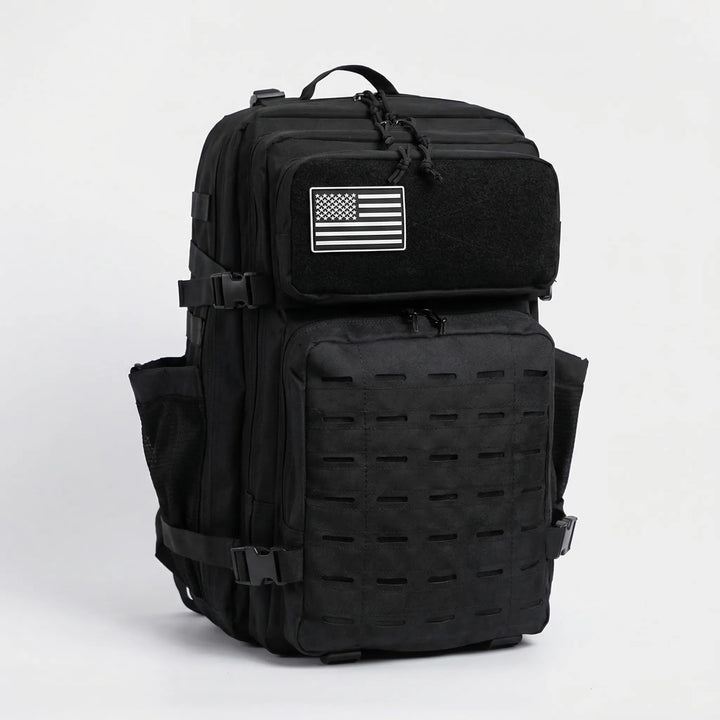Unisex tactical backpack with MOLLE system, built for rugged outdoor adventure & travel.