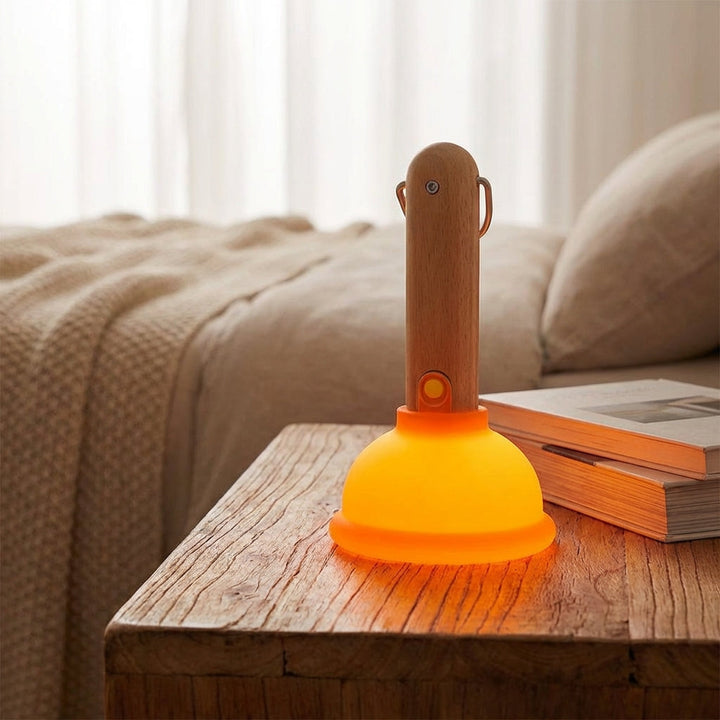 Unisex Tactile Plunger Style LED Lamp, a unique night light for stress relief & home decor