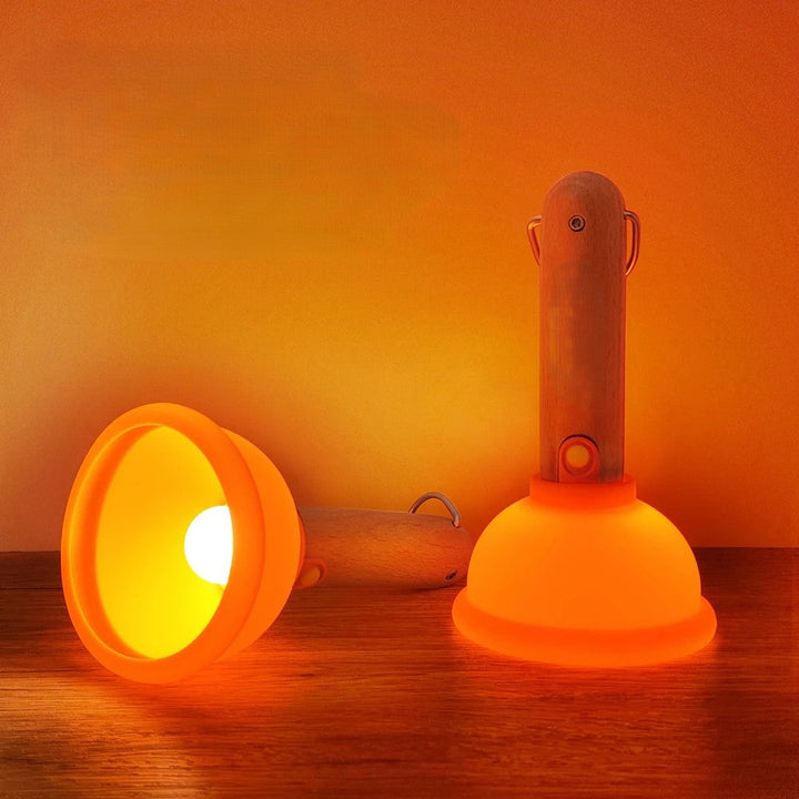 Stylish Plungeo night light, a tactile plunger LED lamp perfect for mood lighting & decor