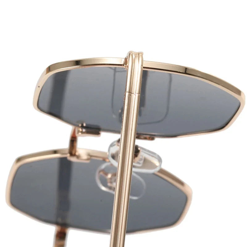 Chic tetragon sunglasses, a modern geometric accessory for sun protection.
