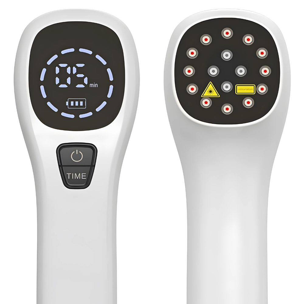 Portable TheraLaser Pro for chronic pain & sports injury recovery. Red light therapy device for muscle & joint relief.