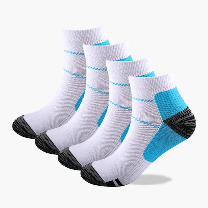 Easy-to-wear unisex TheraSupport compression socks for comfortable leg support.